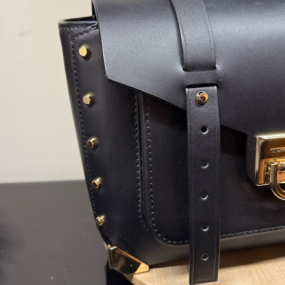Michael Kors Black Satchel with Gold Accents - Picture 9 of 14